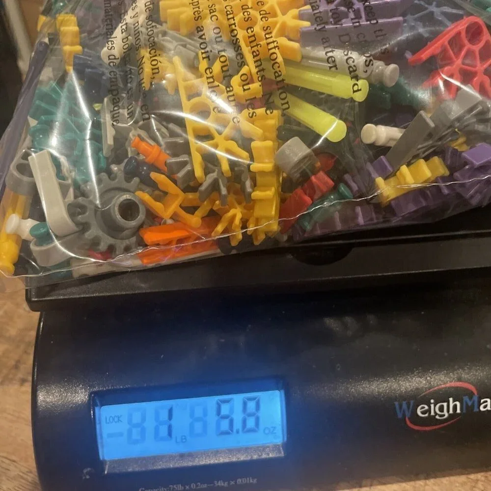 KNEX Rods & Connectors Random Mixed K'nex Replacement Parts Pieces Lot 1 lb 5 oz